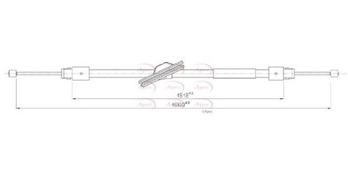 Apec front brake cable - front,