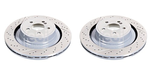 Rear brake disc - pcs, febi