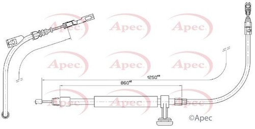 Apec centre brake cable - apec, for