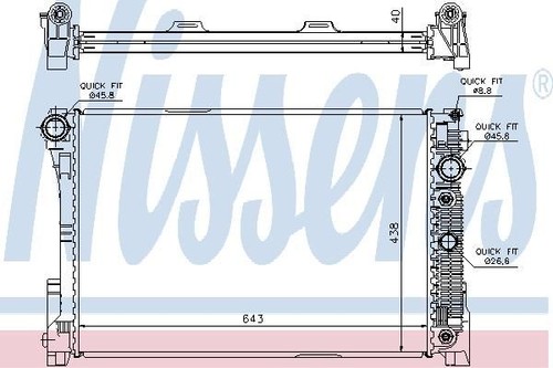 Nissens radiator for mercedes - for,
