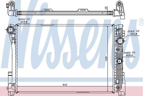 Nissens radiator for mercedes - nissens,