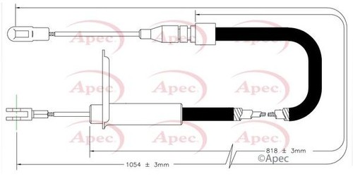 Apec rear brake cable for - apec,