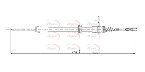 Apec rear brake cable for - rear,
