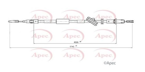Apec rear left - left, brake