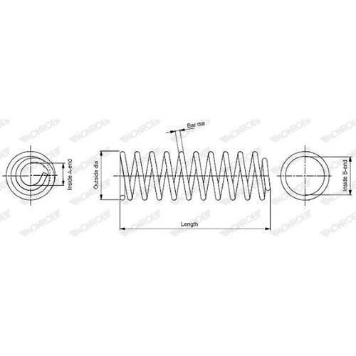 Coil spring for - 1x, (single)